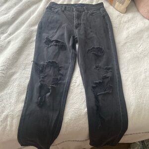 Ripped mom jeans